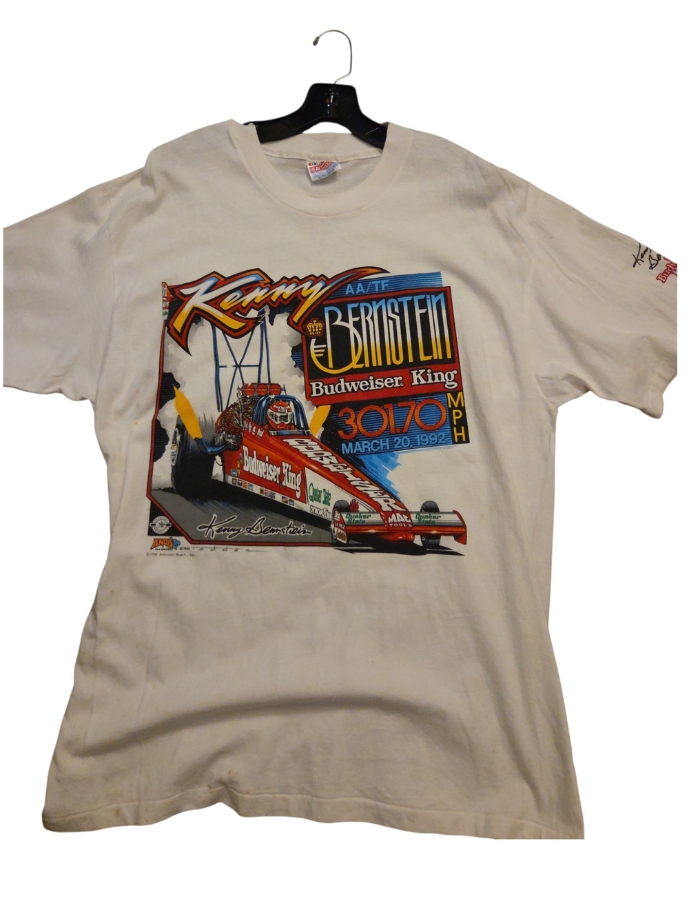 Kenny Bernstein 'King of Speed' Graphic Tee with Red & Black Print